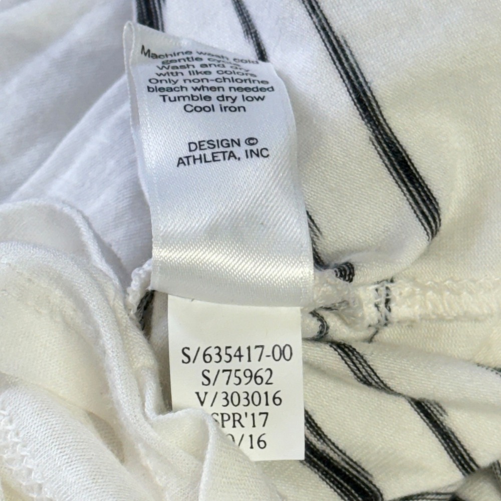 Athleta Comeback Tank Midi Dress SZ S Ruched Striped Long Comfy Modal Athletic - Picture 5 of 8
